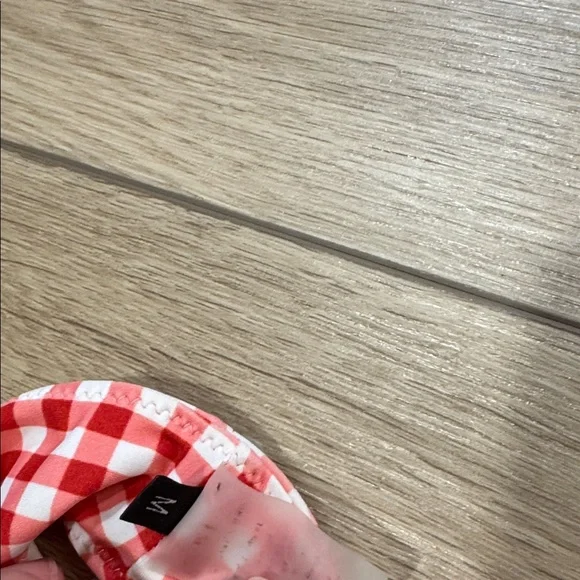 Blackbough Bikini Bottoms Sz M Gingham Red White Resortwear Beachy - Picture 6 of 8